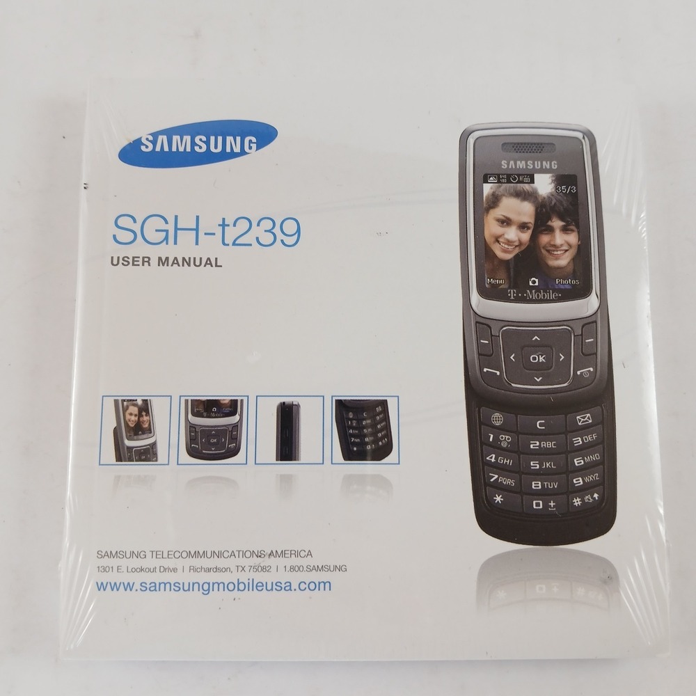 Samsung SGH-t239 User Manual Only English And Spanish 2009 Sealed New